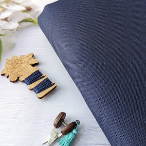 32ct Zweigart Belfast Linen Cross Stitch Fabric/Linen Fabric for counted cross stitch/ Cross stitch Embroidery fabric -  Navy color