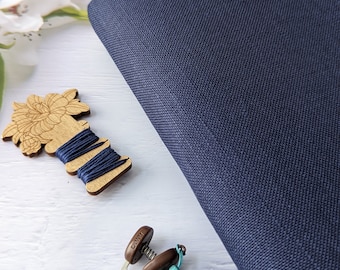 32ct Navy Zweigart Belfast Linen for Cross Stitch Fabric