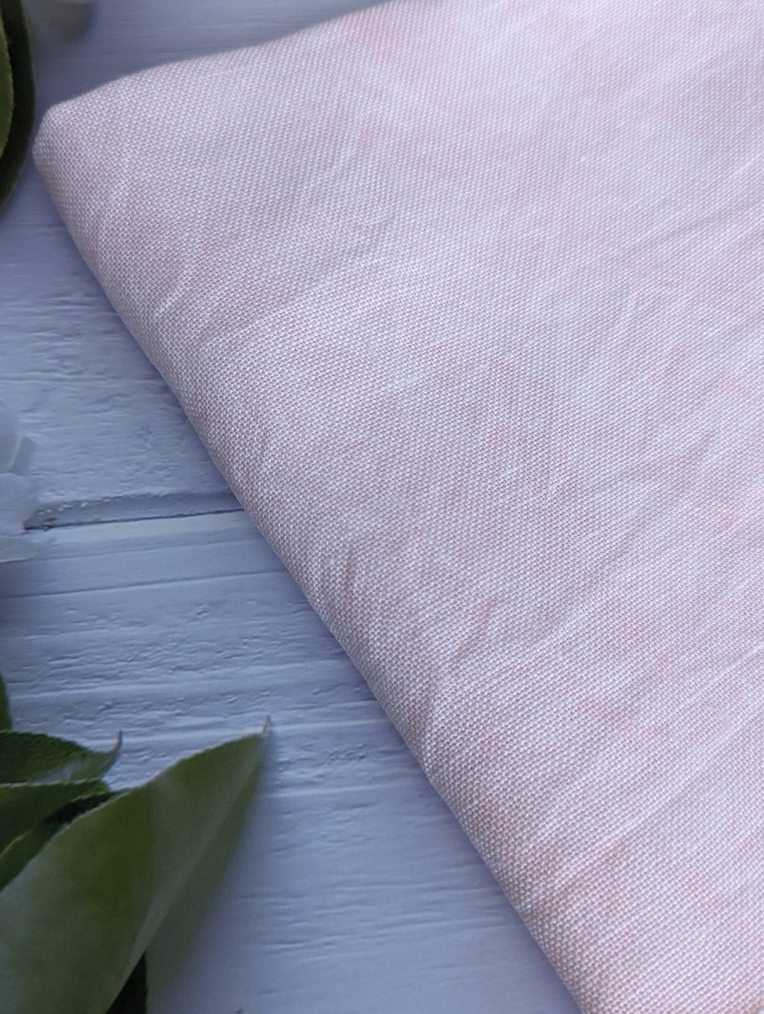 30ct Hand-dyed Linen by Atomic Ranch Fabrics - “peach Bellini