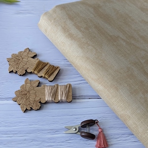 36ct Zweigart Edinburgh Linen Cross Stitch Fabric/Linen Fabric for counted cross stitch/  Vintage Country Mocha (marbled)