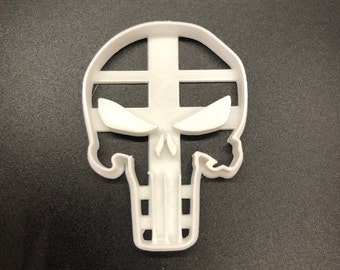 Cortador de galletas Punisher / Calavera para hornear Monster Energy Wow3D Decoración para pasteles Fondant Gaming
