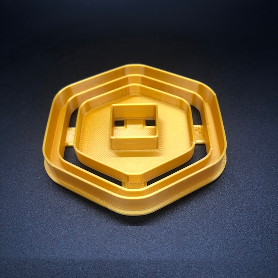 Roblox Robux Inspired Gold Cookie Cutter Gaming Baking Cake 