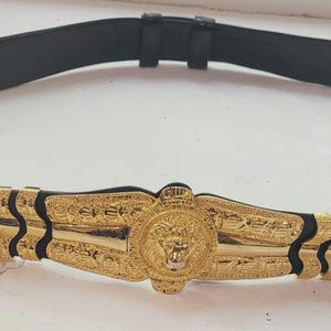 Judith Leiber Black Lion Belt