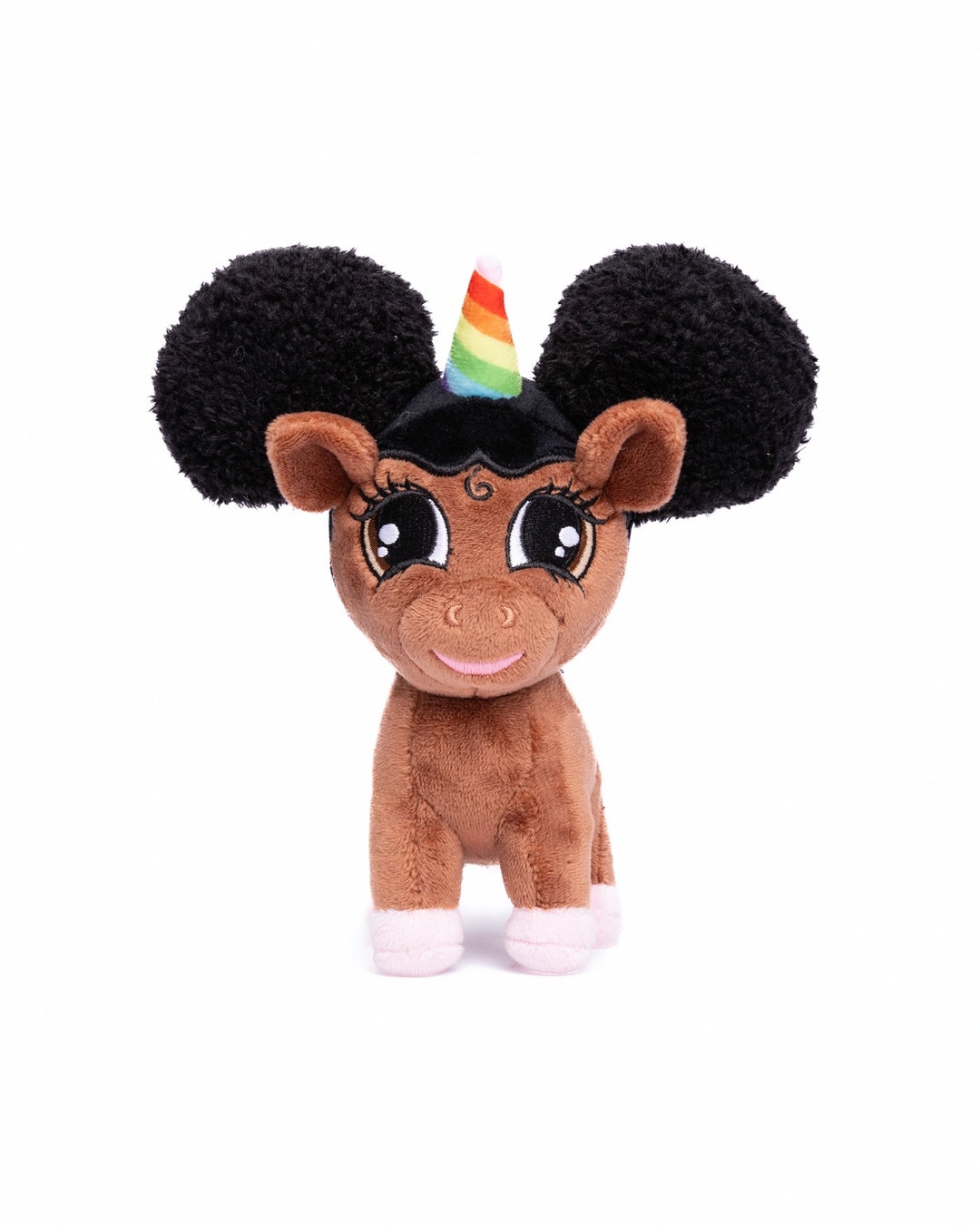 Baby Chloe Black Unicorn Plush Toy Standing 6 Inch Etsy