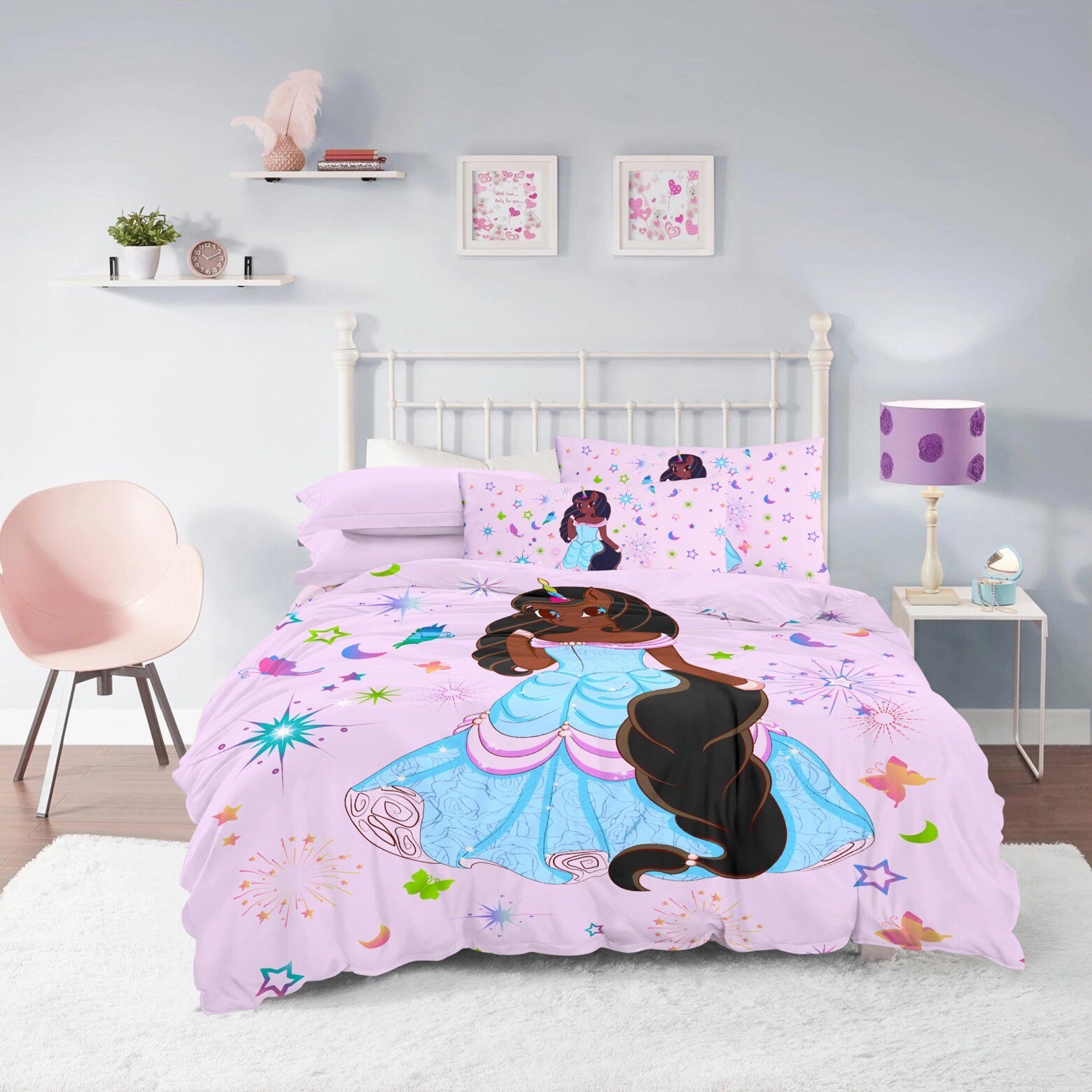 unicorn princess bedding