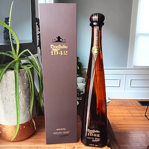 Don Julio 1942 Tequila Box Set - EMPTY, Rinsed and Upcycled with Box and Cork - Also available as Box or Bottle only!