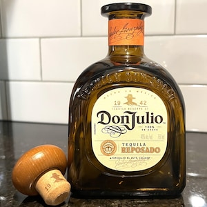 Don Julio Reposado Bottle - EMPTY, Rinsed and Upcycled with Cork