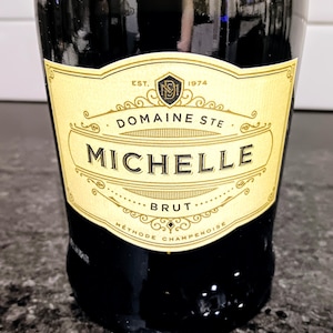 Empty Domaine Ste. Michelle Brut bottle | Champagne bottle | Champagne bottles for crafting | Rinsed and upcycled with cork included