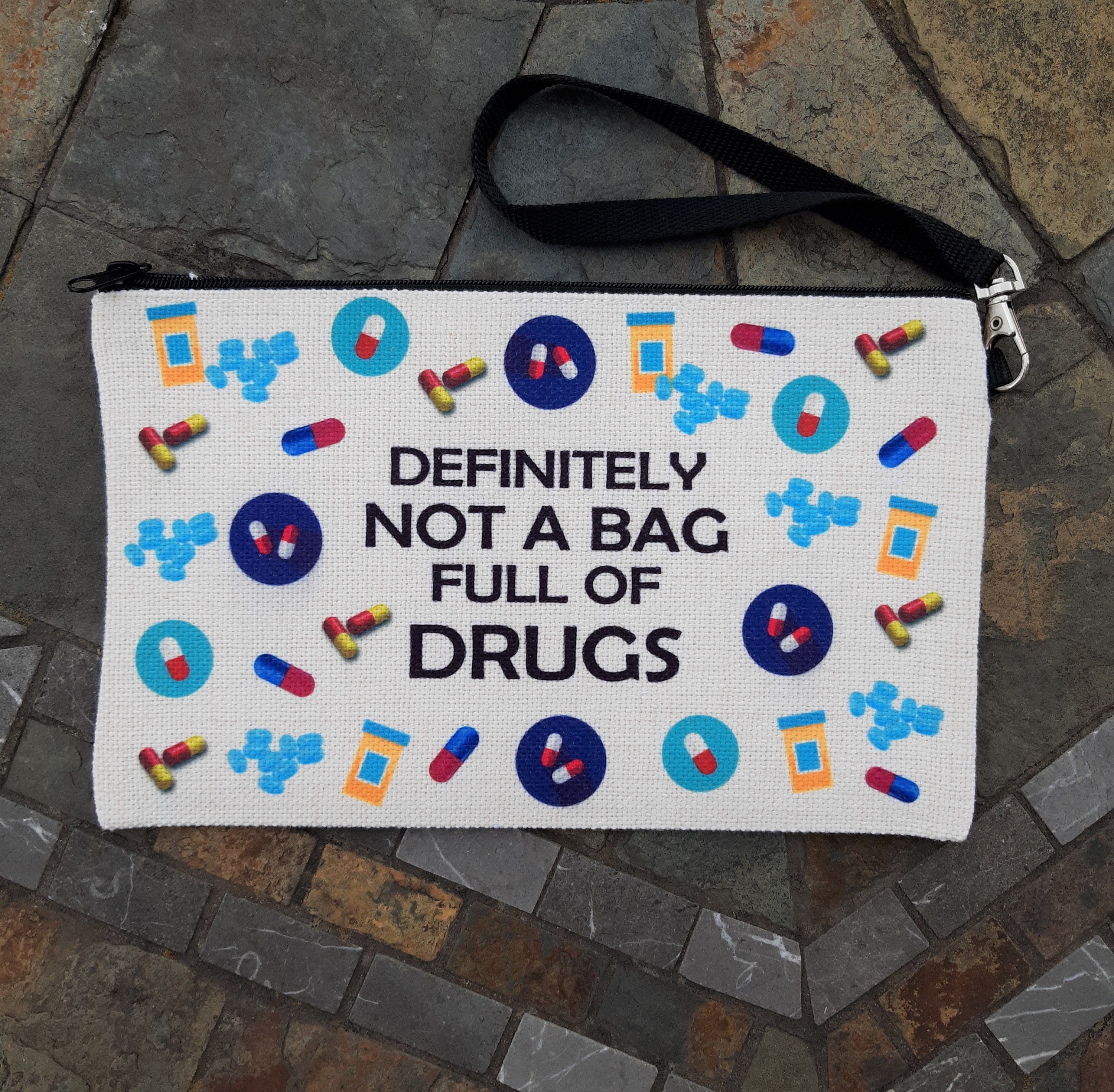 Definitely Not a Bag Full of Drugs Linen Drug Bag Drug Bag Etsy