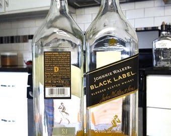 Johnnie Walker Bottle - EMPTY, Rinsed and Upcycled