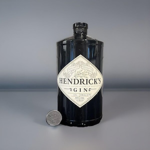 Hendrick&#39;s Gin Bottle - 1 or 3 Bottles - EMPTY, Rinsed and Upcycled with Cork