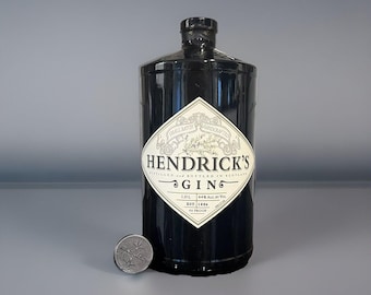 Empty Hendrick's Gin Bottles, 1 L size - rinsed, cork included