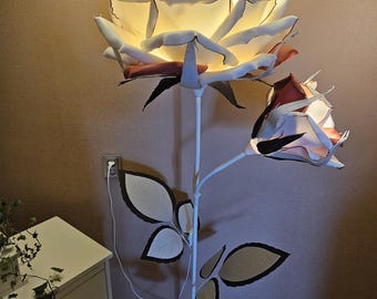 Giant Rose Floor Lamp, Decorative Night Light, Cozy Atmosphere Accent
