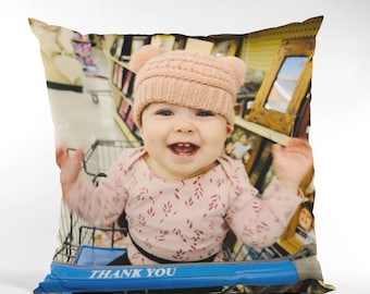 Personalized Pillow | Pillow with Photo | Personalized Throw Pillow | Picture Pillow 16x16 | Personalized Gift | Gifts For Home