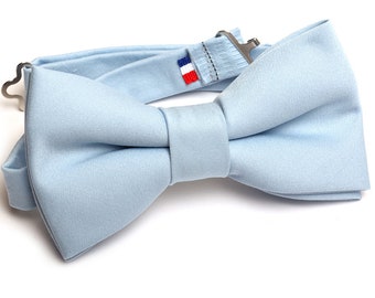 1- Men&#39;s Plain Cotton Satin Bow Tie - Made in France