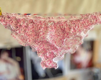 Culotte Frou-Frou Cosplay Bloomer Femme Tissu Liberty Fleurs rose