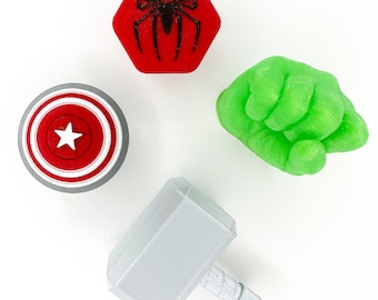 Superhero Kids Room Decor Knobs (set of 2): 3D Printed Drawer Pulls