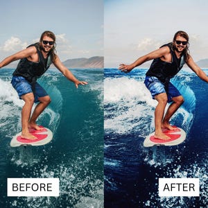 60 Water Sports LUTs | Ocean Cinematic Color Grading for GoPro, CapCut & Premiere Pro | Surfing, Kitesurfing, Waves LUT Pack image 2