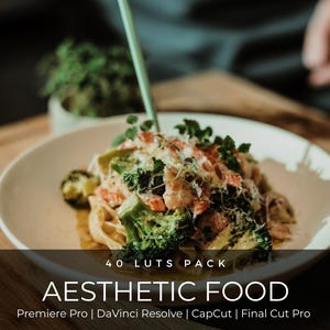 40 Aesthetic Food LUTs | Rustic Kitchen Color Grading for CapCut, Premiere Pro & DaVinci Resolve | Warm Food Blogger Video LUT Pack