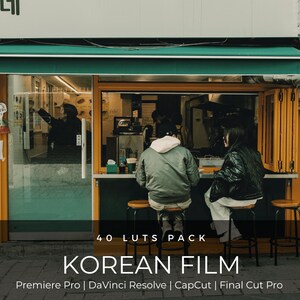 40 koreanische Film LUTs | Filmisches K-Drama Color Grading | Seoul Reiseästhetik | Südkorea Movie Style LUT Paket
