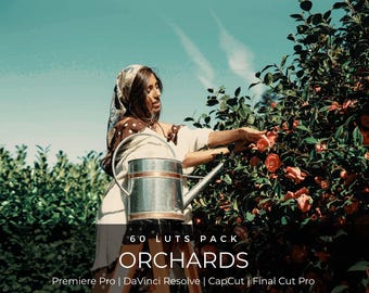 60 Orchard Cinematic LUTs | Countryside Farm Color Grading LUT Pack for Premiere Pro, CapCut & DaVinci Resolve | Rustic Film Look
