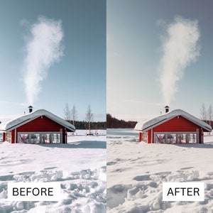 50 vinterfilmiska LUT-paket | Färggraderings-LUT:er för snö och alpina landskap för Premiere Pro, CapCut, DaVinci Resolve | Förinställningar för filmutseende bild 3