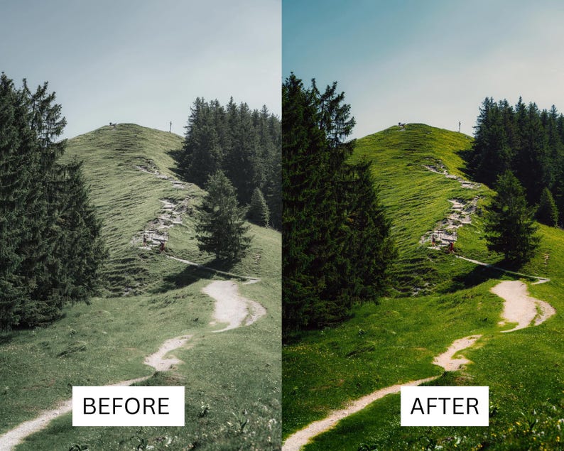 40 Cinematic Green LUTs | Nature & Forest Color Grading | Landscape, Hiking Video | Premiere Pro, CapCut, Final Cut Pro, DaVinci Resolve image 3