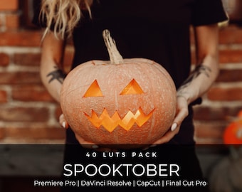 40 Halloween LUTs Cinematic Pack | Orange & Black Color Grading for CapCut, Premiere Pro, DaVinci Resolve | Spooky Film Look Presets