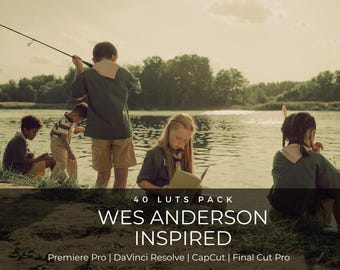 40 Wes Anderson Inspired LUTs | Indie Film Color Grading Pack for Premiere Pro, CapCut & DaVinci Resolve | Cinematic Movie Look Presets