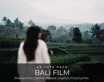 40 Bali Cinematic LUT Pack | Tropical Green Film Look LUTs for Premiere Pro, CapCut & DaVinci Resolve | Travel Video Presets
