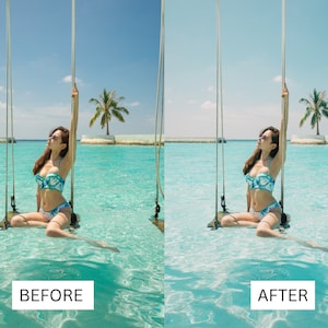 40 Malediven Kinetische LUTs | Tropical Ocean Blue Color Grading für CapCut, Premiere Pro, DaVinci Relösung | Reisen & Luxusresort LUT Pack Bild 7