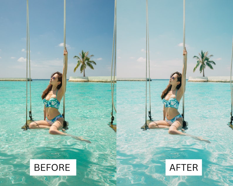40 Malediven Kinetische LUTs | Tropical Ocean Blue Color Grading für CapCut, Premiere Pro, DaVinci Relösung | Reisen & Luxusresort LUT Pack Bild 7