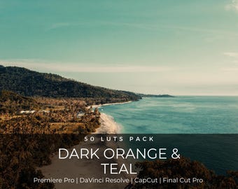 50 Dark Teal Orange LUTs Pack | Tropical Cinematic Color Grading for Premiere Pro, CapCut & DaVinci Resolve | Jungle Film Look Presets