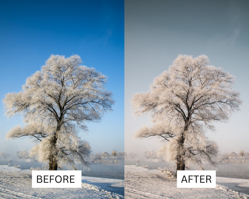 50 vinterfilmiska LUT-paket | Färggraderings-LUT:er för snö och alpina landskap för Premiere Pro, CapCut, DaVinci Resolve | Förinställningar för filmutseende bild 2