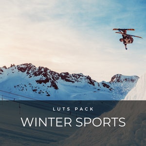 50 LUTS | Sporty zimowe | Snowboarding | Narty | Jazda na nartach | Śnieg | Premiere Pro | After Effects | Photoshop | Presety wideo | Edycja | Filtry