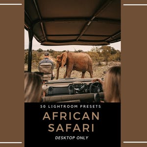 50 ajustes preestablecidos de Lightroom para safaris africanos / Fotografía de vida silvestre / Animales documentales y cinematográficos / Viajes a África (solo para escritorio)