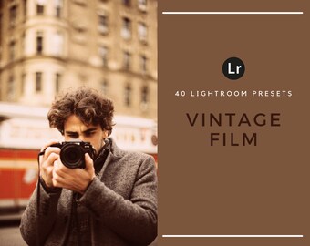 40 preajustes de Lightroom con efecto de película vintage: estilo retro Kodak con grano (solo para escritorio)