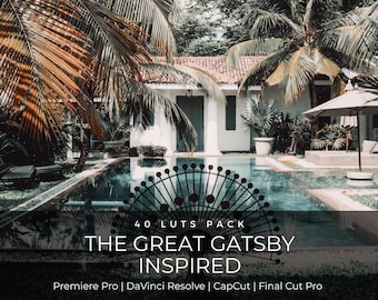 40 Old Money Cinematic LUTs | Luxury Film Color Grading Pack for Premiere Pro, CapCut & DaVinci Resolve | Gatsby Inspired Video Look