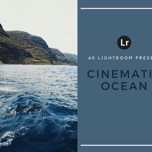 40 Lightroom Presets | Cinematic Ocean | Landscape | Sea | Blue | Desktop