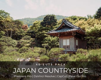 40 Japan Countryside LUTs | Matcha Grün Folienlook | Farbabstufung im Cine-Art Format für Premiere Pro, CapCut & DaVinci Relösung