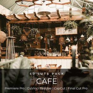40 café-filmische LUT's | Warme, rustieke kleurgradatie in coffeeshop voor Premiere Pro, CapCut en DaVinci Resolve | Lattebruine filmlook