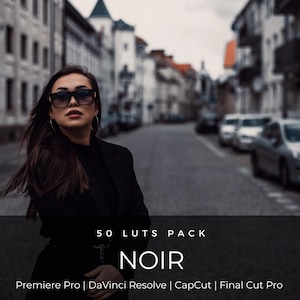 50 Noir LUTs | Dark Aesthetic Color Grading | Fashion Video LUTs | Moody Cinematic | Premiere Pro, CapCut, Final Cut Pro & DaVinci Resolve