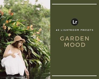40 Garden Mood Lightroom Presets – Moody Green Photography Filters (Desktop Only)