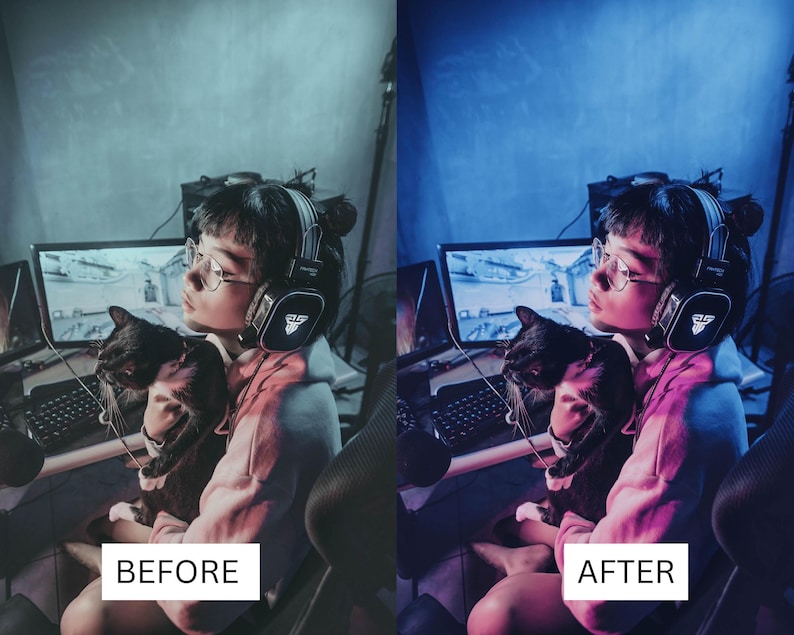 50 Streamer Gaming LUTs | Neon Purple RGB Color Grading for Twitch & YouTube | Premiere Pro, CapCut LUT Pack image 2