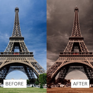 40 LUTs de París oscuro y melancólico / Corrección de color con estética de cine negro para Premiere Pro, CapCut y DaVinci Resolve / Paquete de LUTs cinematográficos de la Torre Eiffel imagen 10
