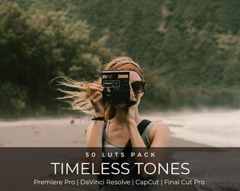50 Nostalgic Film LUTs | Vintage Retro Color Grading Pack for Premiere Pro, CapCut & DaVinci Resolve | Timeless Film Look