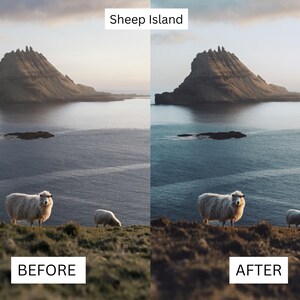 40 Faroe Islands LUTs | Nordic Cinematic Landscape Color Grading for Premiere Pro, CapCut & DaVinci Resolve | Moody Travel Film Look image 5