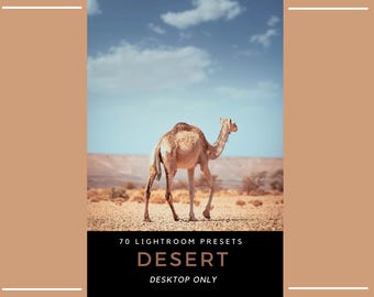 70 Wüsten Lightroom Presets | Filmische Reise Foto-Bearbeitung (nur Desktop)