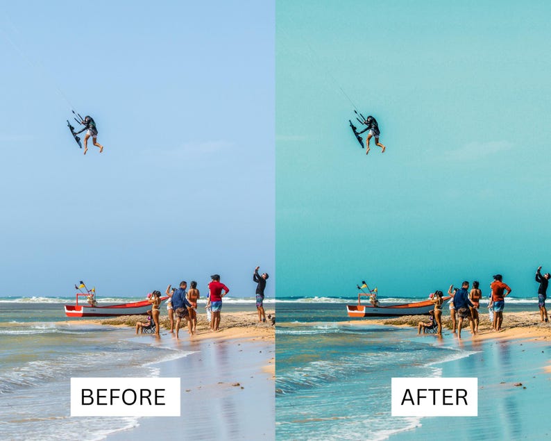 60 Water Sports LUTs | Ocean Cinematic Color Grading for GoPro, CapCut & Premiere Pro | Surfing, Kitesurfing, Waves LUT Pack image 5