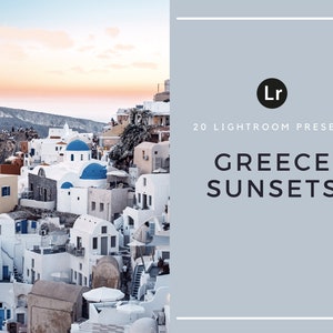 20 Lightroom Presets | Greece Sunsets | Mykonos | Santorini | Desktop | Travel